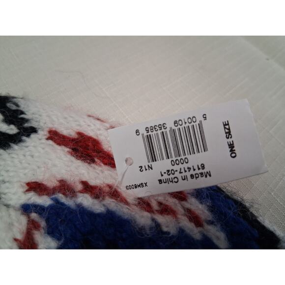 Old Navy Knit Hat Beanie Adult One Size Blue Red Multicolor Ski Snow Winter NWT - Picture 2 of 8